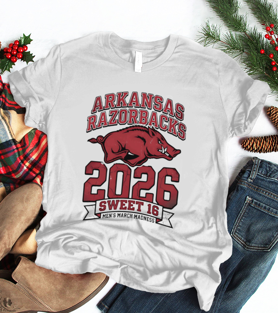 Arkansas Razorbacks 2026 Sweet 16 Men's March Madness T-Shirt