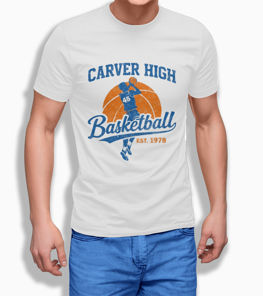 Carver High Basketball 45 Player Est 1978 T-Shirt