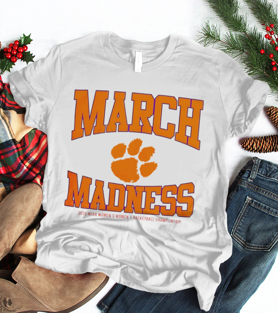 Clemson Tigers Women's Basketball NCAA March Madness 2026 Championship T-Shirt