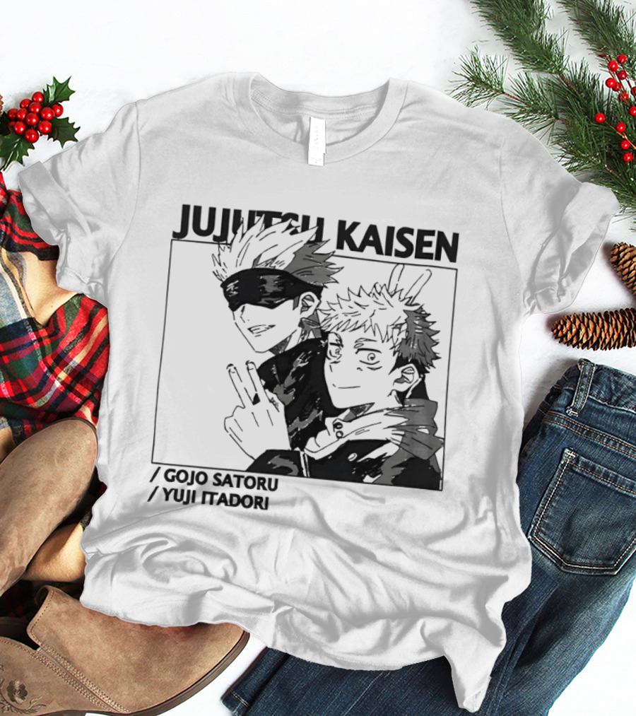 Jujutsu Kaisen Gojo Satoru Yuji Itadori Anime Characters T-Shirt