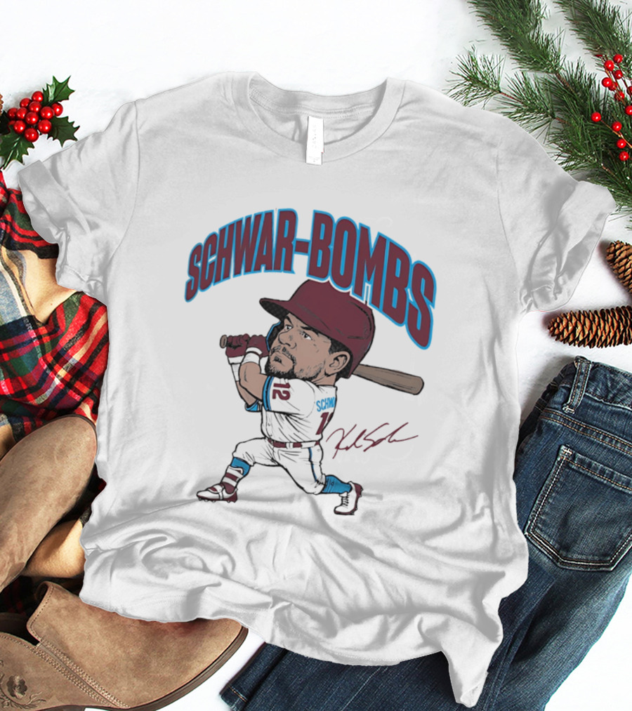 SchwarBombs Kyle Schwarber Philadelphia Phillies Caricature T-Shirt