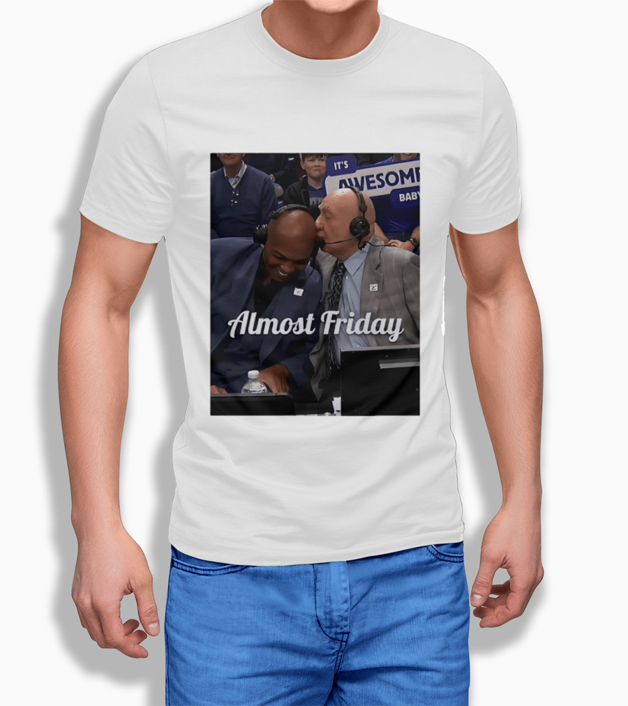 Dick Vitale Kissing Charles Barkley Almost Friday It's Awesome Baby T-Shirt