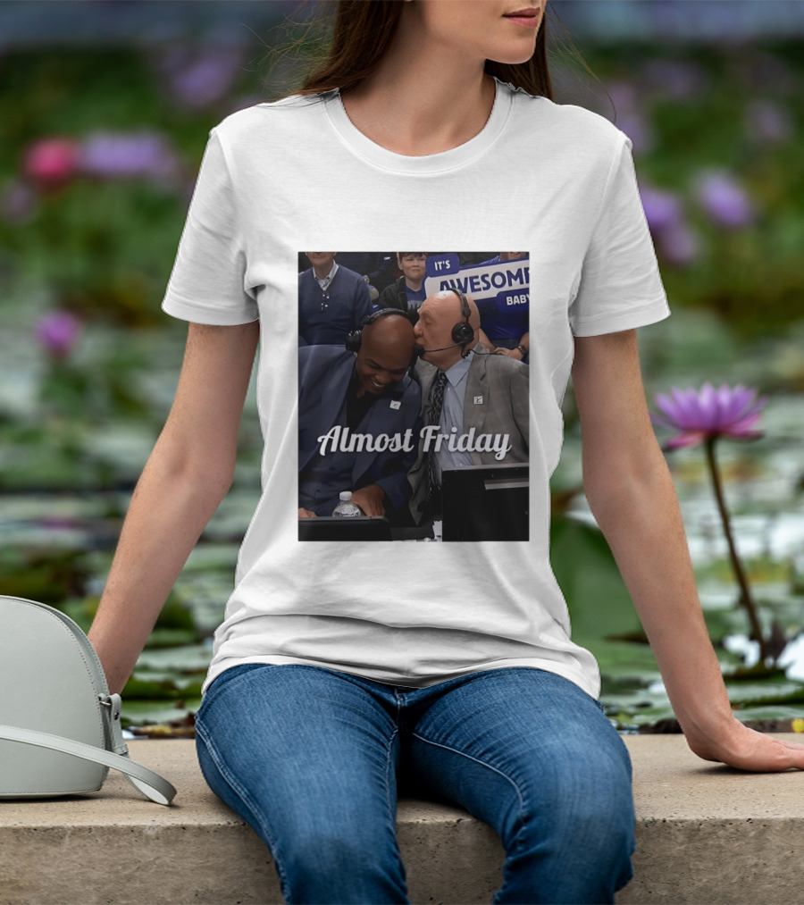 Dick Vitale Kissing Charles Barkley Almost Friday It's Awesome Baby T-Shirt