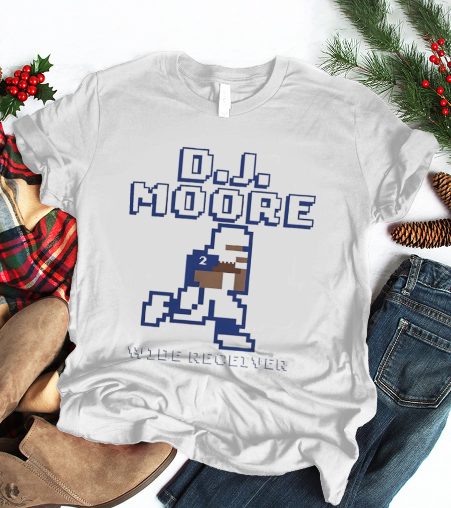 D.J. Moore Wide Receiver Carolina Panthers Football Pixel T-Shirt
