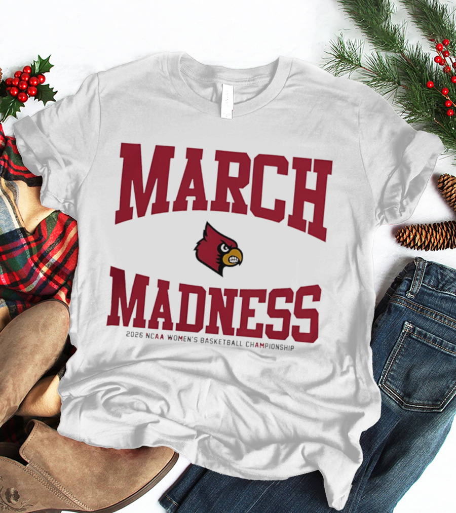 Louisville Cardinals 2026 NCAA Women's Basketball March Madness Championship T-Shirt