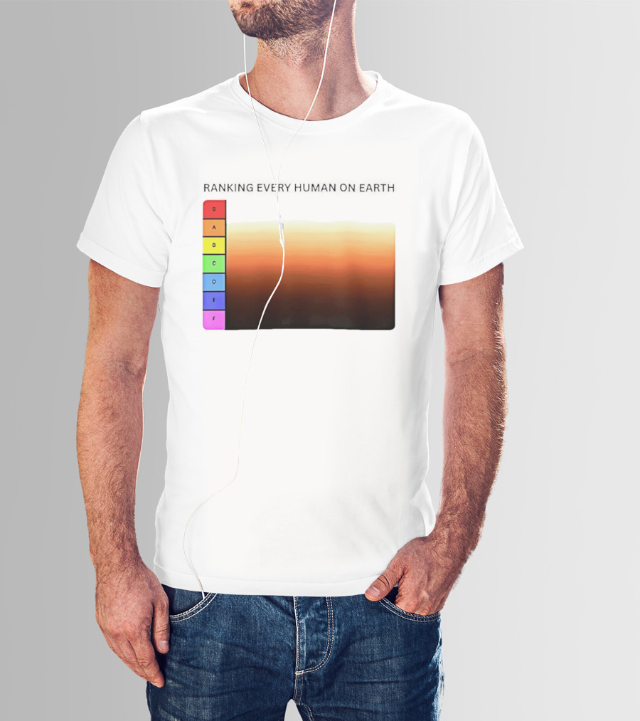 Ranking Every Human On Earth Tier List Gradient Chart T-Shirt
