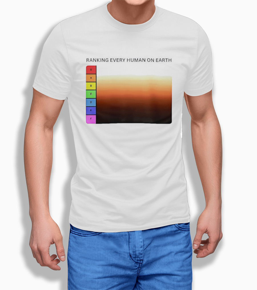 Ranking Every Human On Earth Tier List Gradient Chart T-Shirt