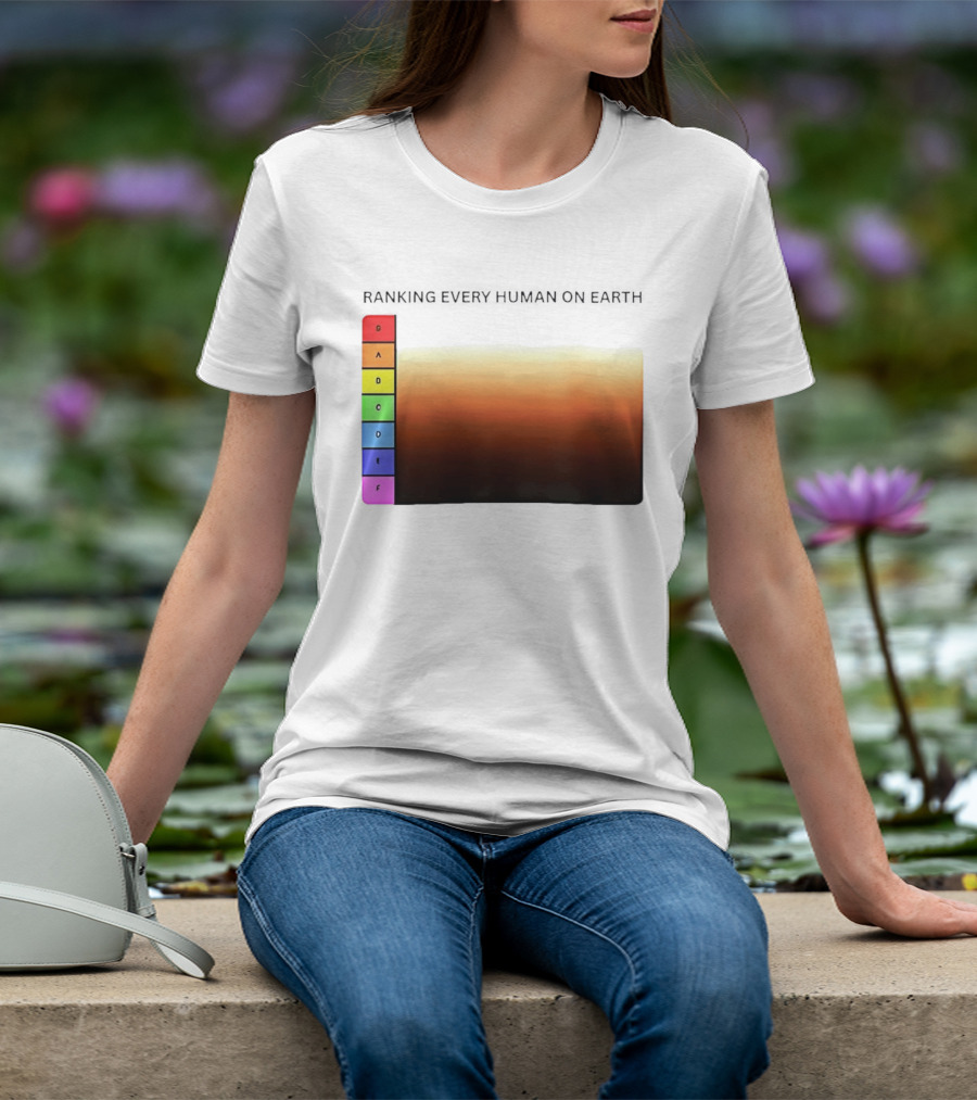 Ranking Every Human On Earth Tier List Gradient Chart T-Shirt