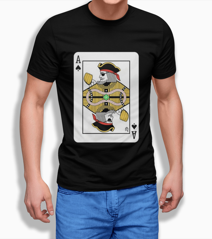 Athlete Ace Of Spades Playing Card Pirate T-Shirt