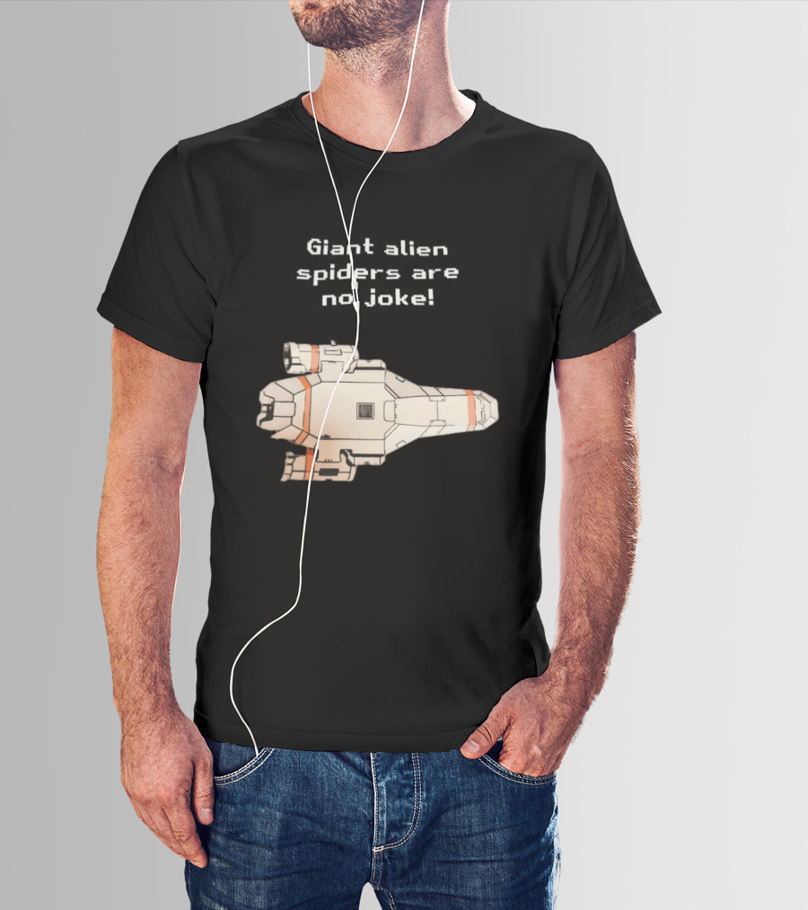 Giant Alien Spiders Are No Joke Spaceship T-Shirt