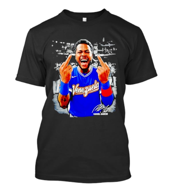 Maikel Garcia Venezuela 2026 MVP Middle Finger Baseball Team T-Shirt
