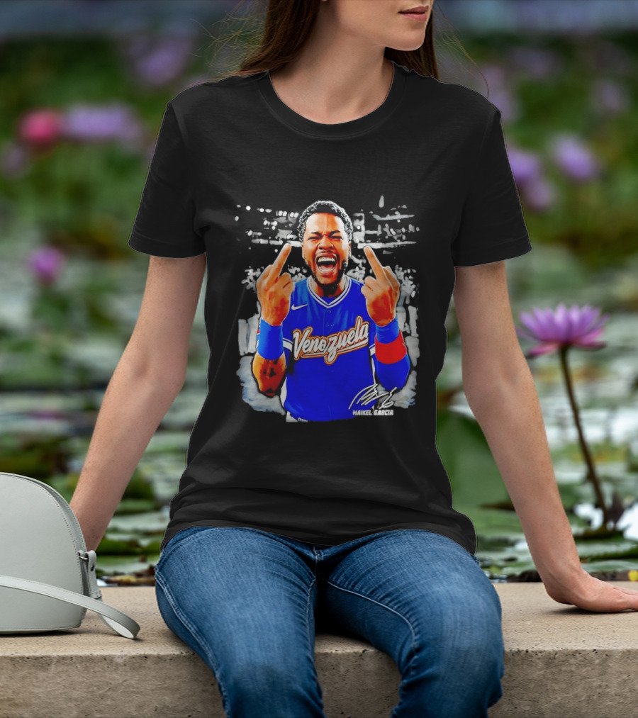 Maikel Garcia Venezuela 2026 MVP Middle Finger Baseball Team T-Shirt