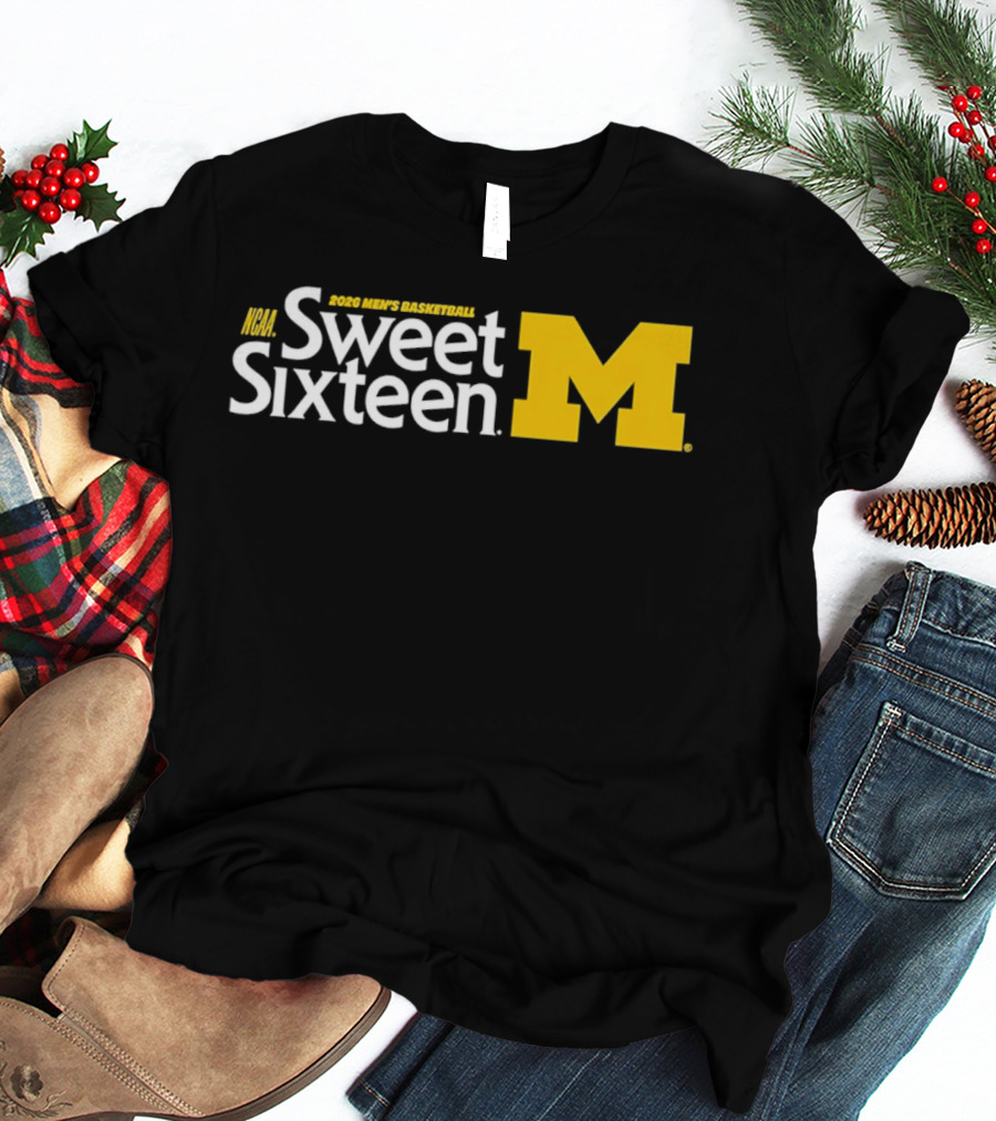 2026 NCAA Men's Basketball Sweet Sixteen Michigan T-Shirt