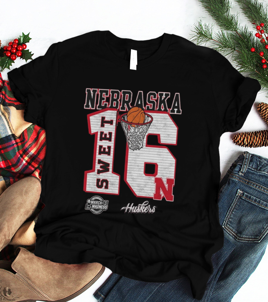 Nebraska Cornhuskers Basketball Sweet 16 March Madness 2026 T-Shirt