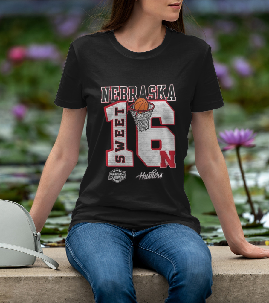 Nebraska Cornhuskers Basketball Sweet 16 March Madness 2026 T-Shirt