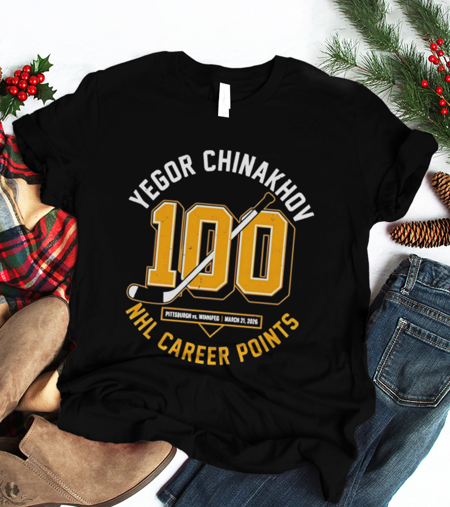 Yegor Chinakhov NHL Career 100 Points Achievement October 23, 2023 T-Shirt