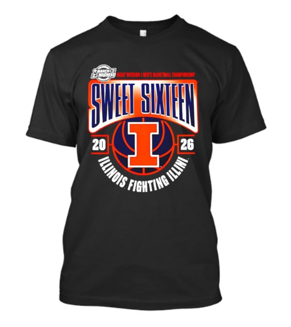 Illinois Fighting Illini Sweet Sixteen NCAA Men's Basketball 2026 T-Shirt