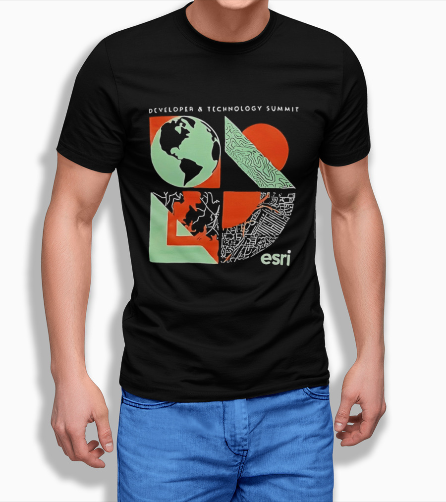 Developer And Technology Summit Esri Global Mapping T-Shirt