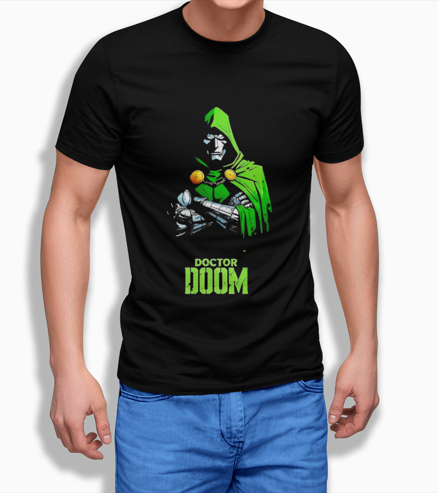 Doctor Doom Green Armor Crossed Arms Marvel T-Shirt