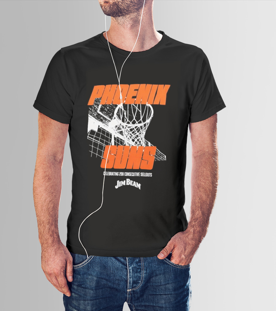 Phoenix Suns 200 Consecutive Sellouts Celebration Jim Beam T-Shirt