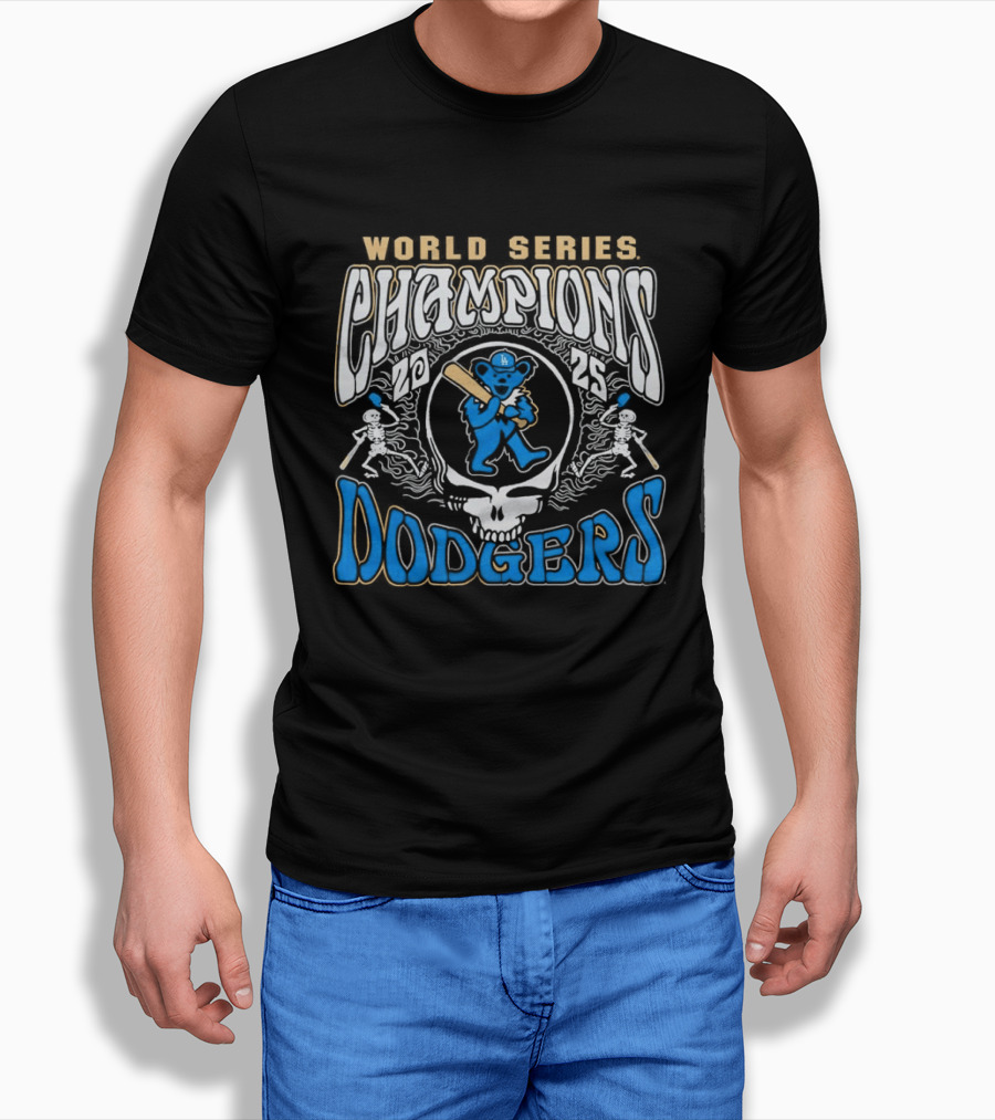 Los Angeles Dodgers Grateful Dead World Series Champions 2026 T-Shirt