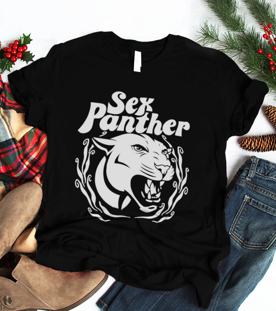 Sex Panther Anchorman Panther Head Motif T-Shirt