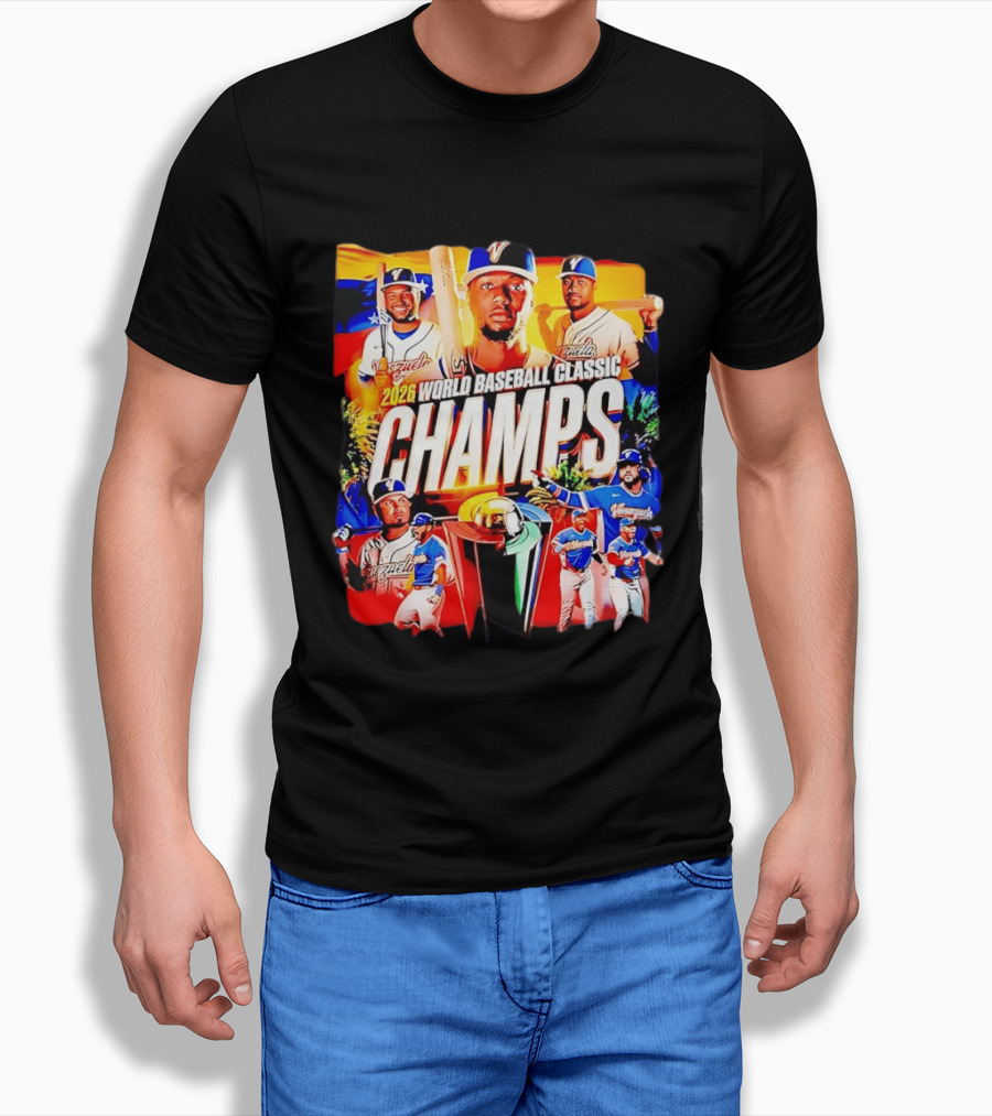 2026 Venezuela World Baseball Classic Champions Victory Celebration T-Shirt