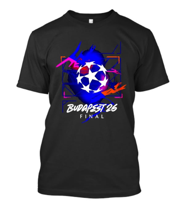Budapest 26 Final UCL Decorative Hero Soccer Star T-Shirt