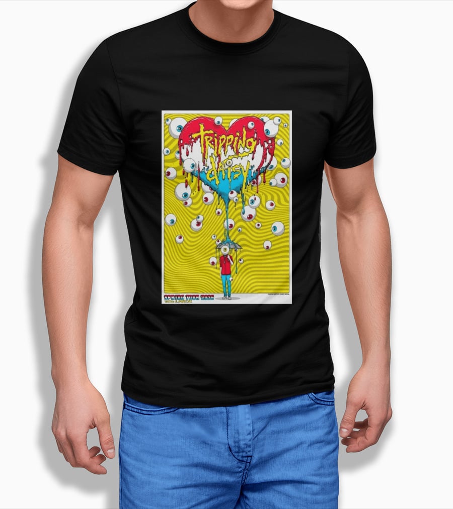 Tripping Daisy Spring Tour 2026 Psychedelic Heart And Eye Balloons By Cody Schibi T-Shirt