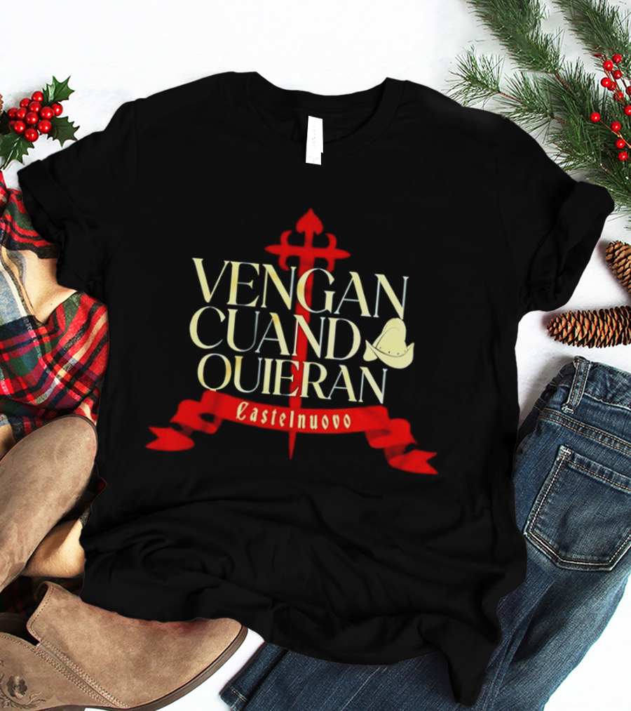 Vengan Cuando Quieran Castelnuovo Cross And Dove T-Shirt