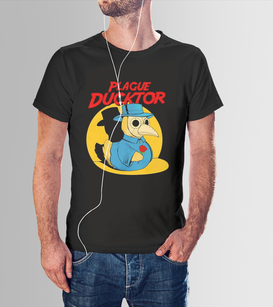 Plague Ducktor Holding Rose Doctor Costume Duck T-Shirt