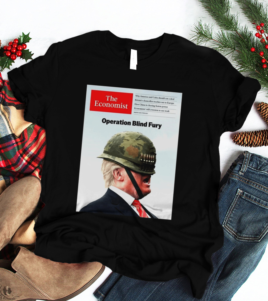 The Economist Donald Trump Operation Blind Fury Magazine Cover T-Shirt