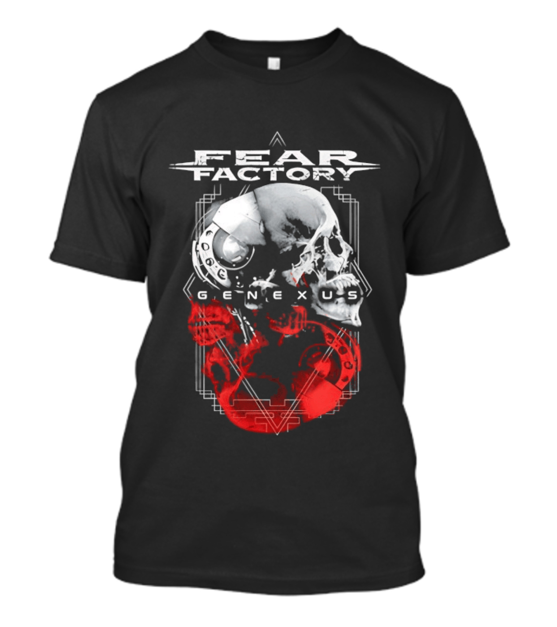 Fear Factory Genexus Skulls Art Metal Band T-Shirt