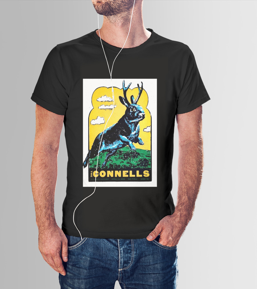 The Connells April 11 2026 The Pyrle Greensboro NC With Bass Battery Jackalope T-Shirt
