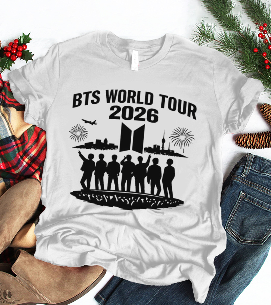 BTS World Tour 2026 Army Concert Skyline Fireworks T-Shirt