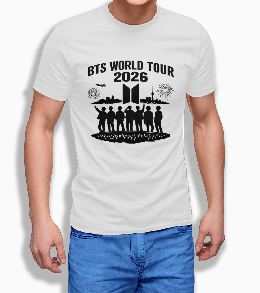 BTS World Tour 2026 Army Concert Skyline Fireworks T-Shirt
