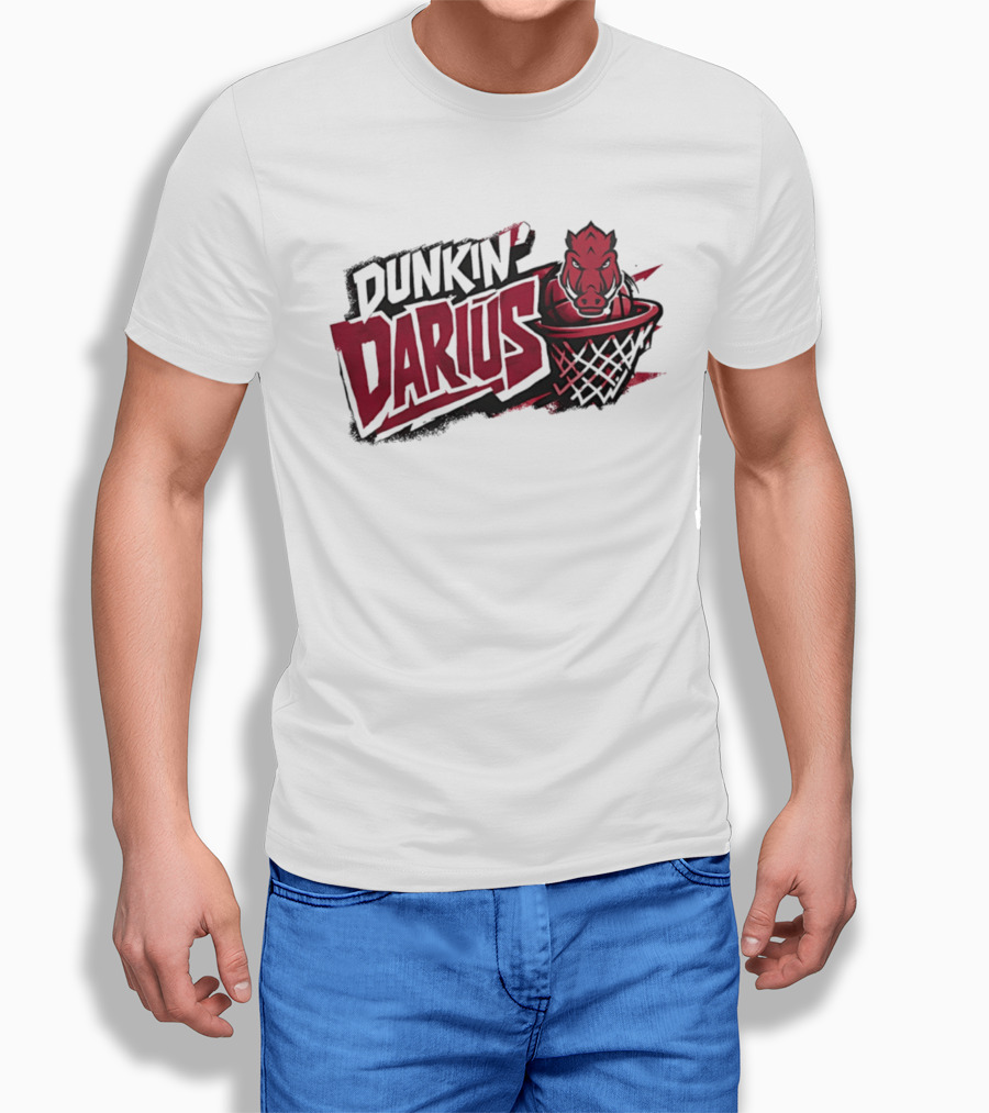 Darius Acuff Jr Arkansas Razorbacks Dunkin Darius Basketball Hoop T-Shirt