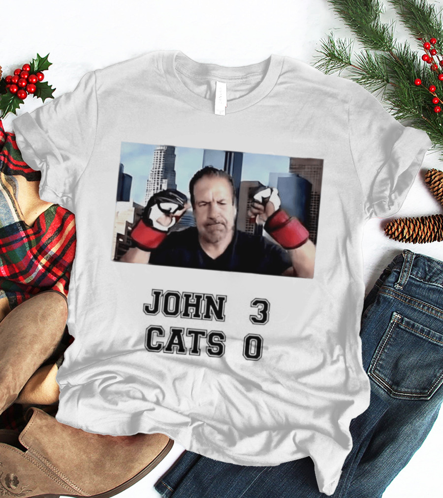 John Melendez Boxing Style Victory John 3 Cats 0 T-Shirt