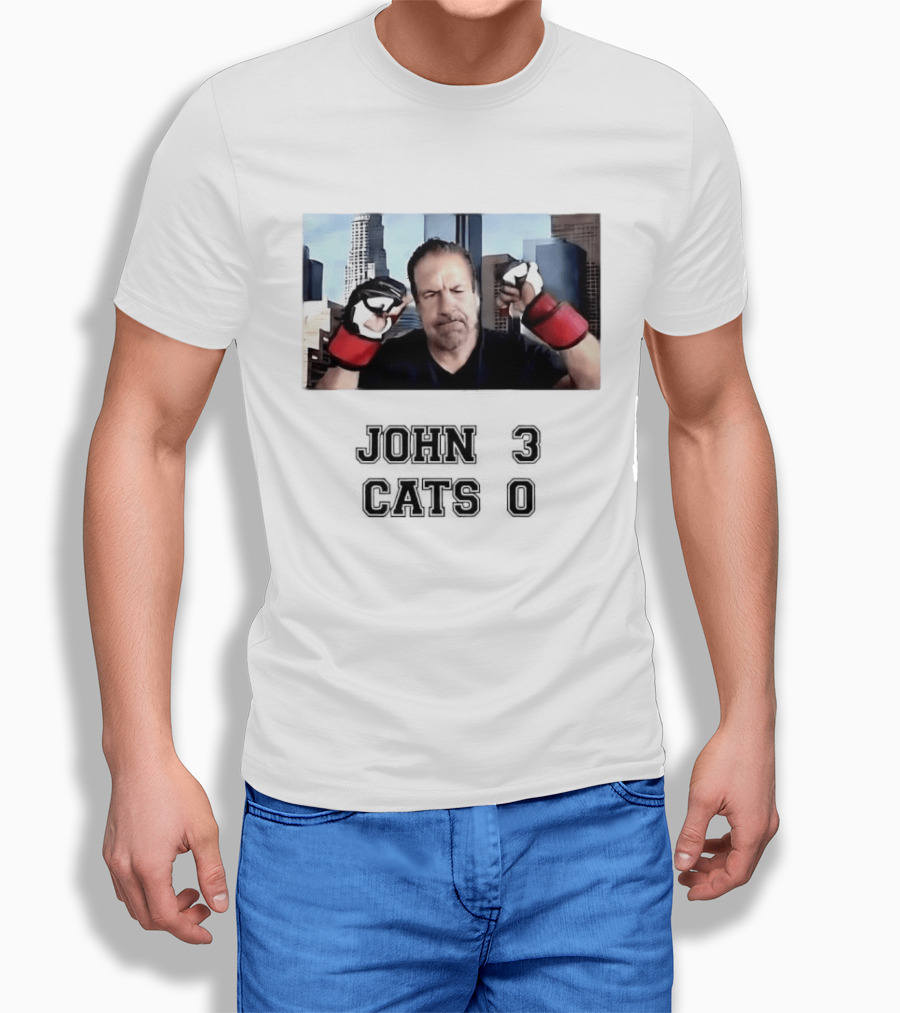John Melendez Boxing Style Victory John 3 Cats 0 T-Shirt