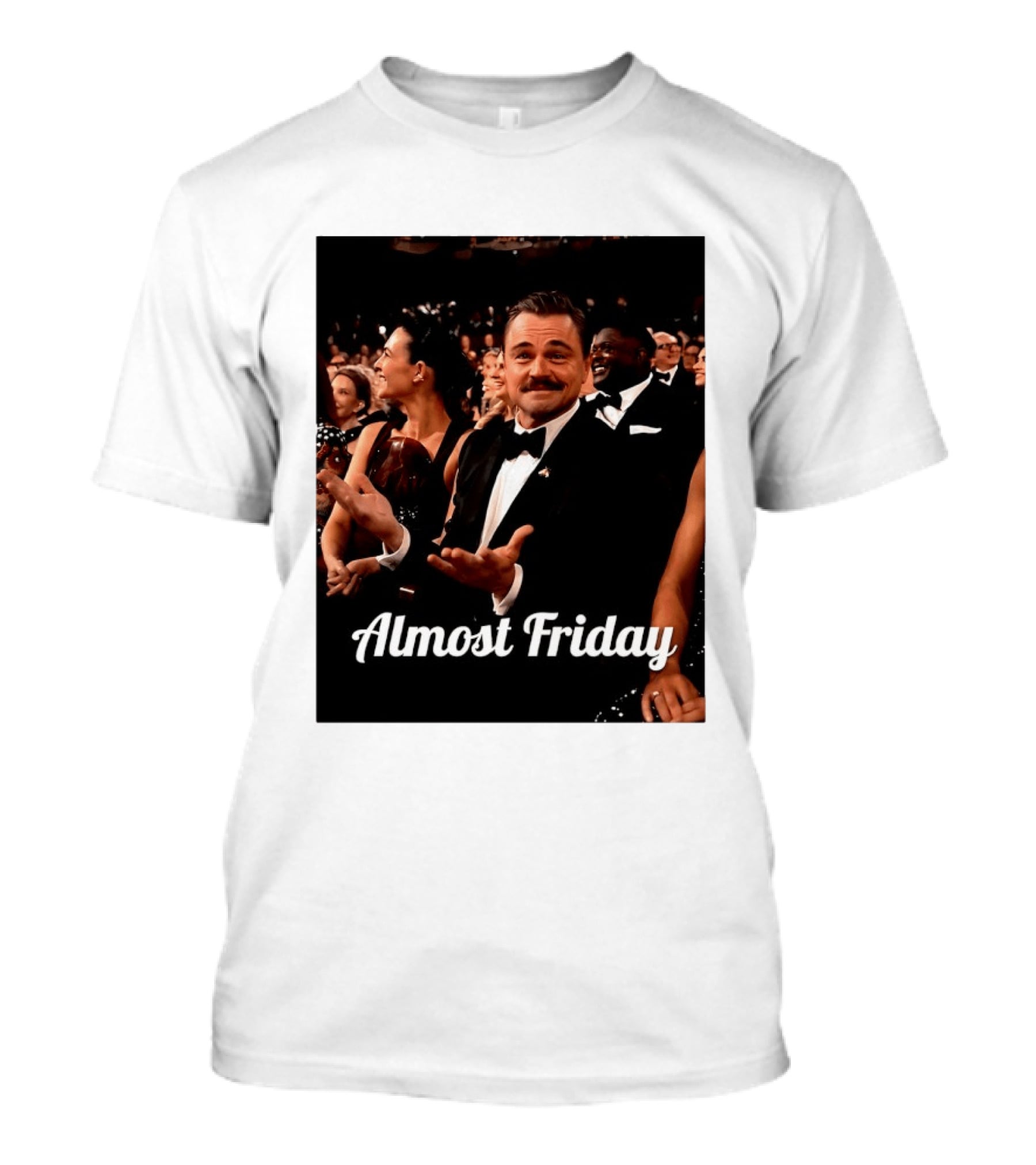Almost Friday Leo Mustache Tuxedo Event T-Shirt