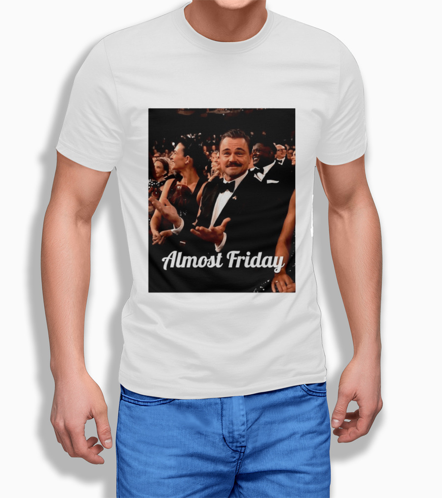 Almost Friday Leo Mustache Tuxedo Event T-Shirt