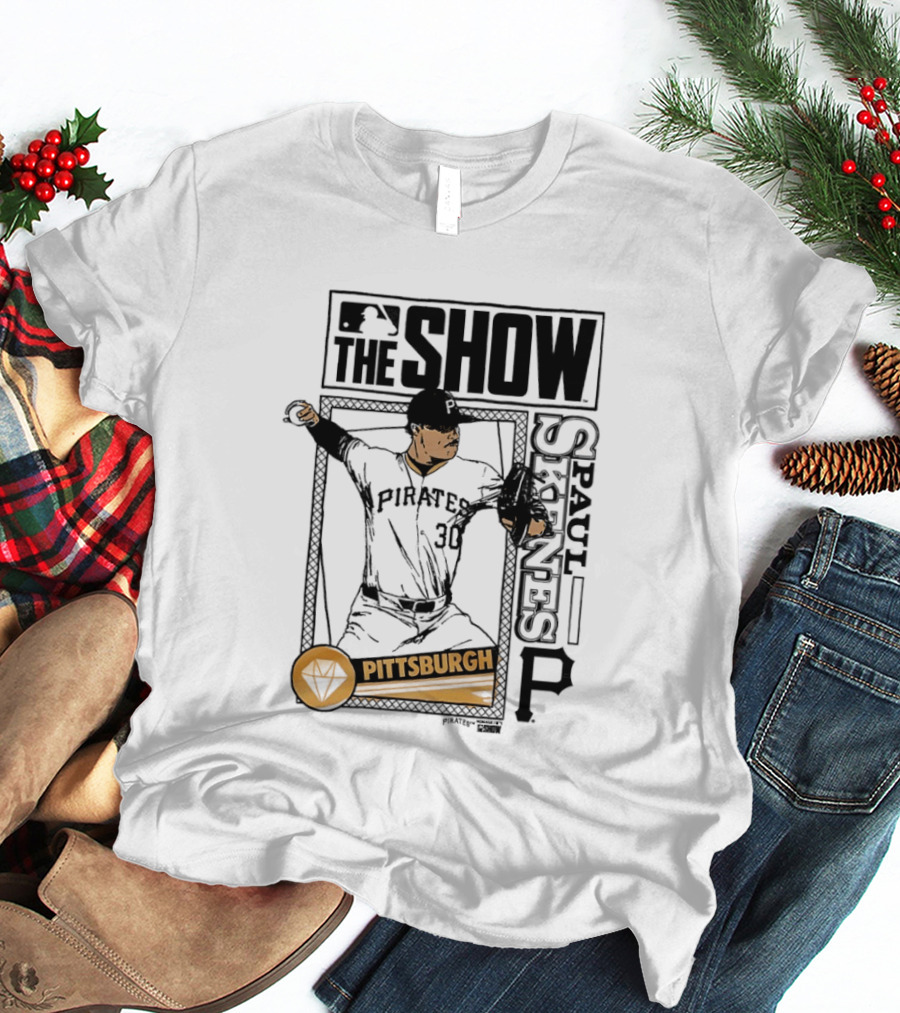 Pittsburgh MLB The Show Paul Skenes 30 Caricature T-Shirt