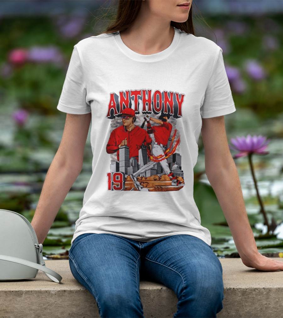 Anthony 19 Boston Red Sox 2026 City Skyline Baseball T-Shirt