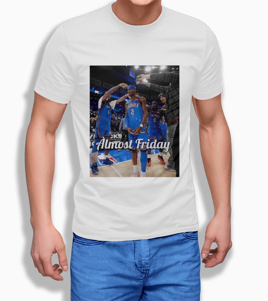 Shai Gilgeous Alexander 2 Oklahoma City Thunder Almost Friday Celebration T-Shirt