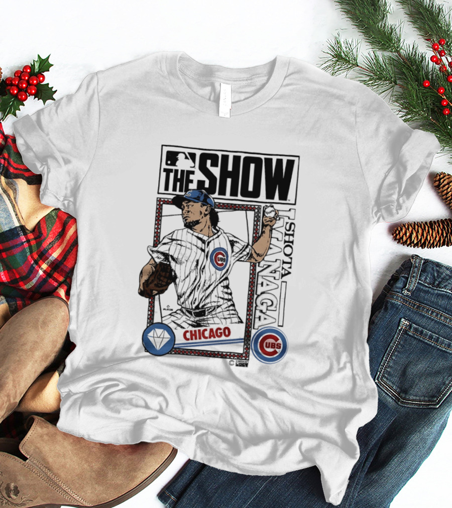 MLB The Show Shota Imanaga 18 Chicago Cubs Caricature T-Shirt