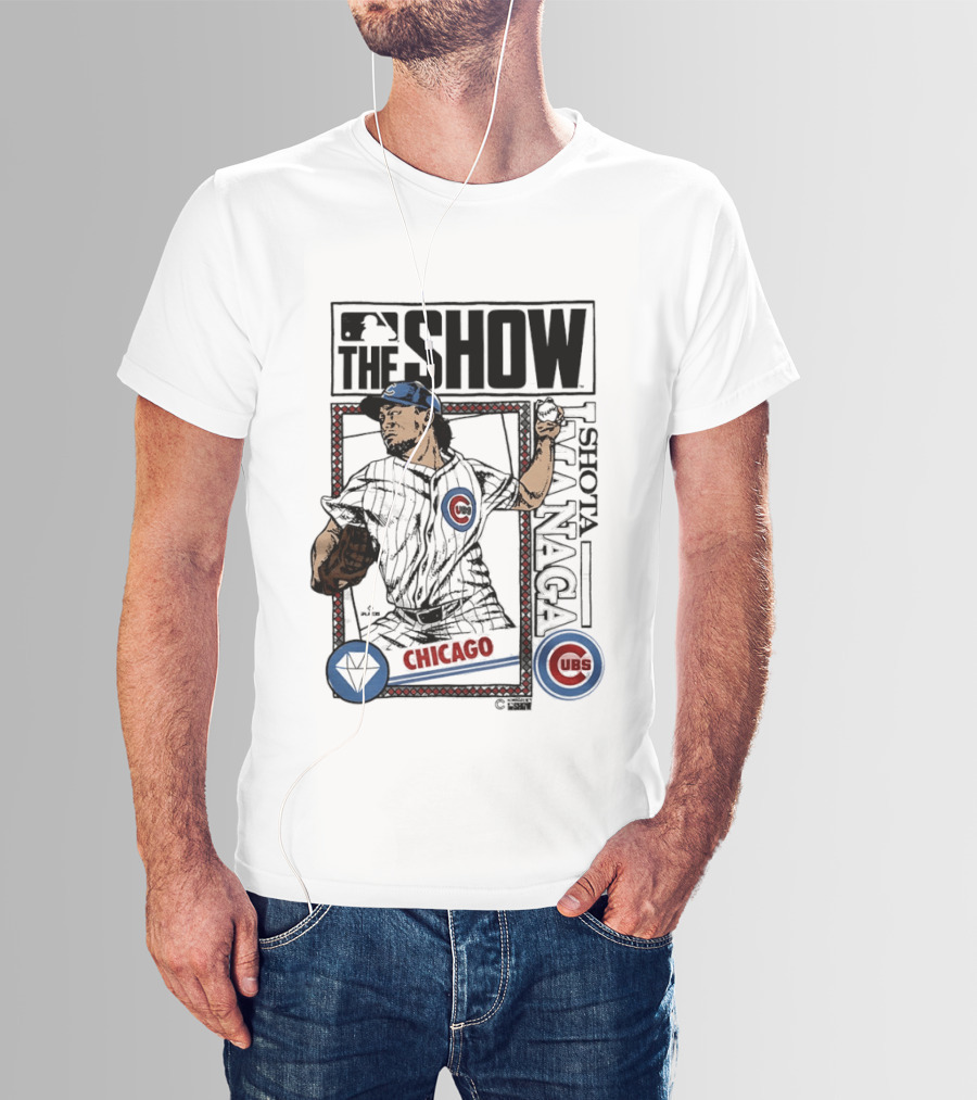 MLB The Show Shota Imanaga 18 Chicago Cubs Caricature T-Shirt