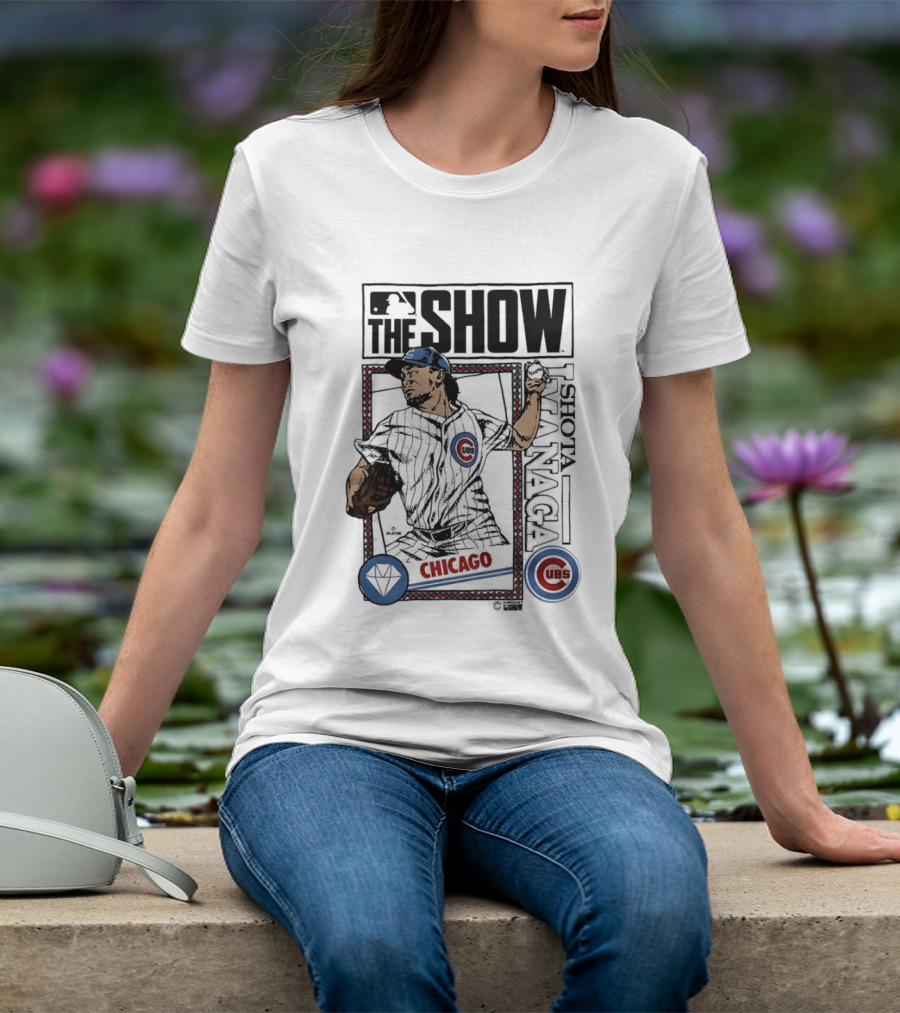 MLB The Show Shota Imanaga 18 Chicago Cubs Caricature T-Shirt