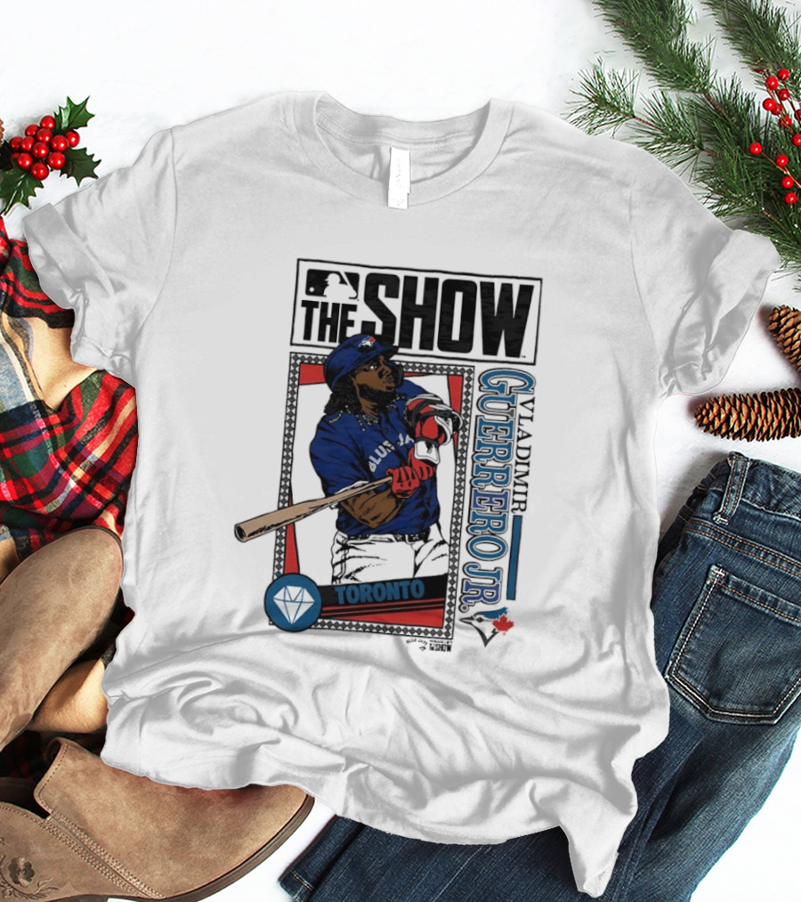 MLB The Show Vladimir Guerrero Jr 27 Toronto Blue Jays Caricature T-Shirt