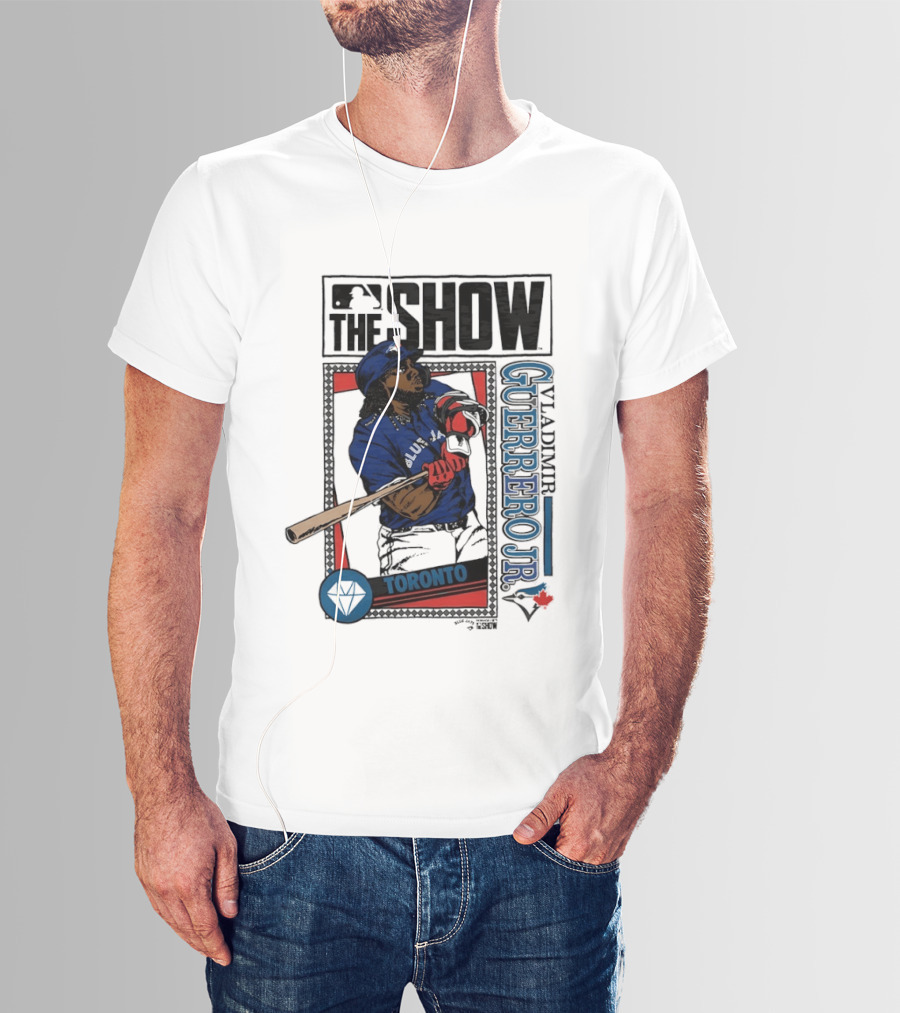 MLB The Show Vladimir Guerrero Jr 27 Toronto Blue Jays Caricature T-Shirt