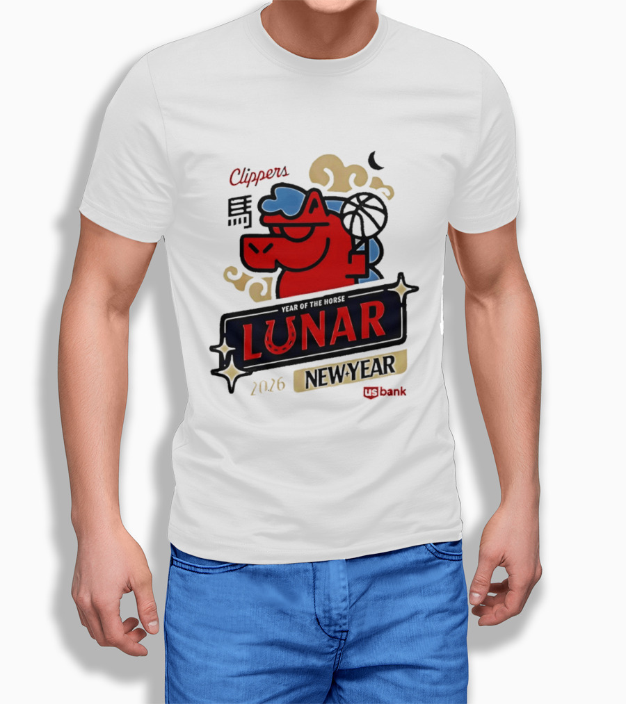 Clippers Lunar New Year 2026 Year Of The Horse NBA T-Shirt